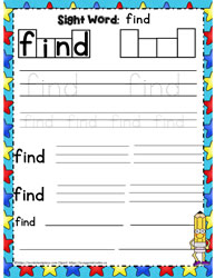 Sight Word find